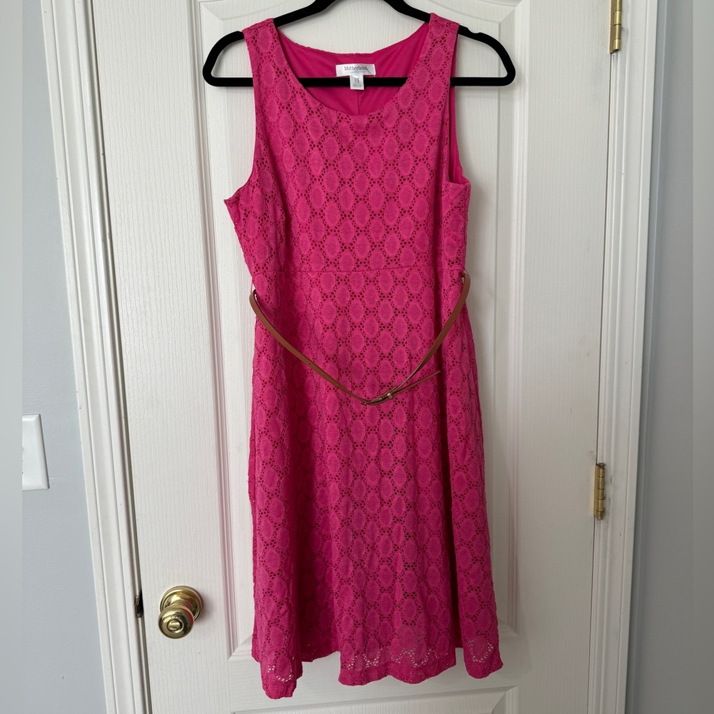 Medium Motherhood maternity pink dress